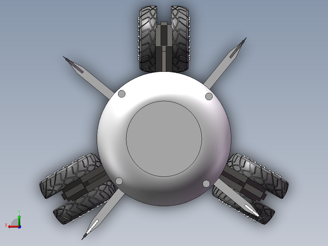 管道清理机器人后视图