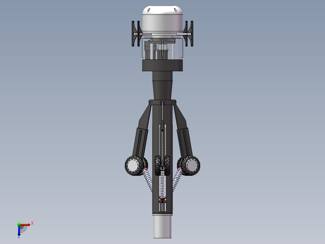 管道清理机器人俯视图