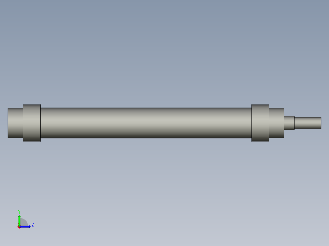 PK-KX气缸CM225轴向脚座型部件1X-AT左视图