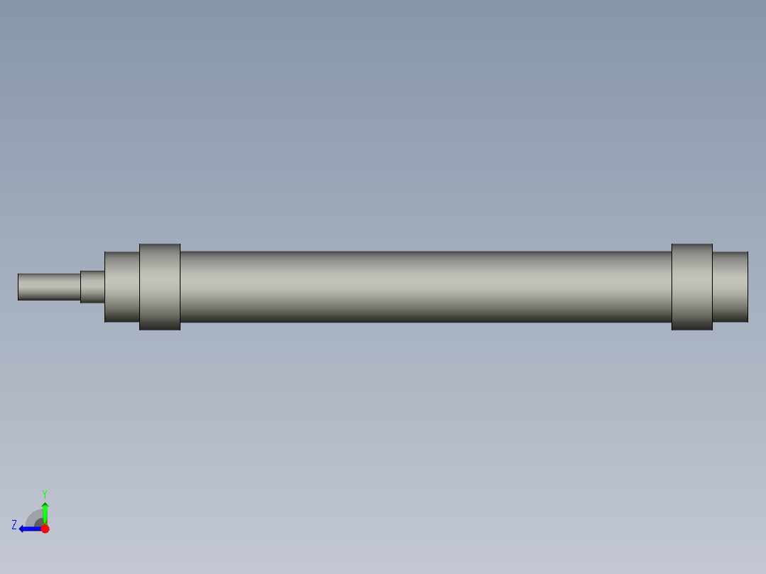 PK-KX气缸CM225轴向脚座型部件1X-AT右视图