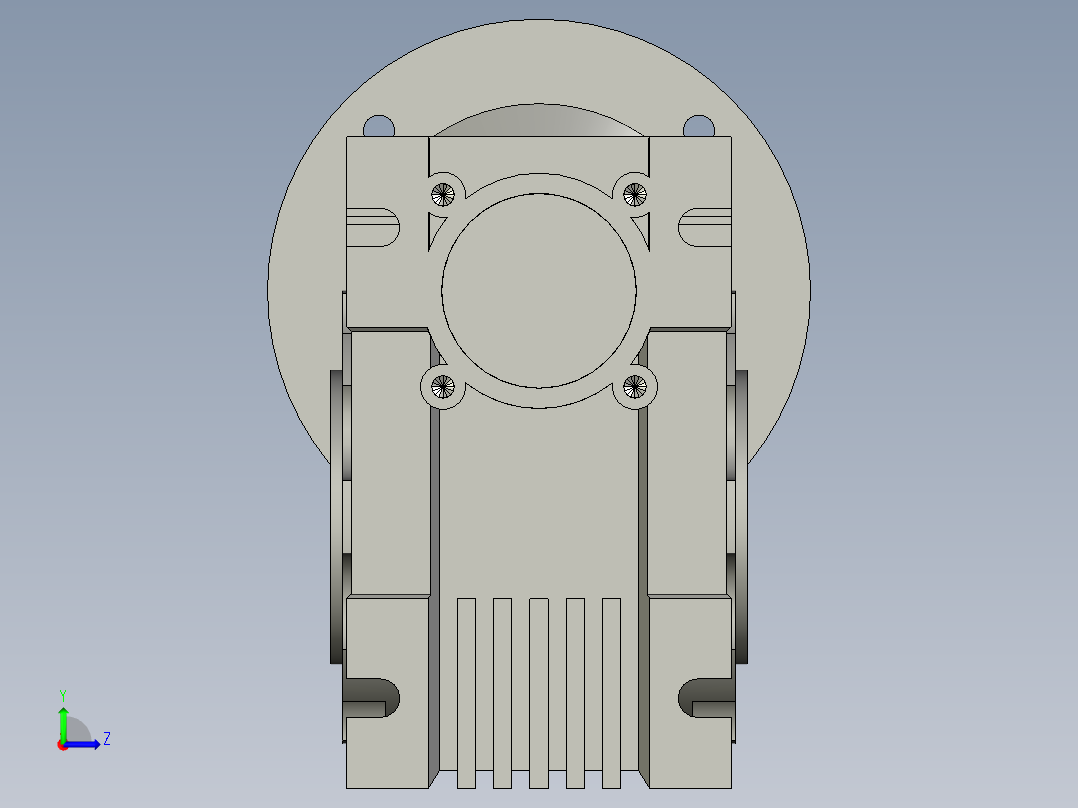NMRV50蜗轮蜗杆减速机左视图
