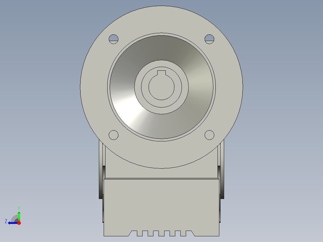 NMRV50蜗轮蜗杆减速机右视图