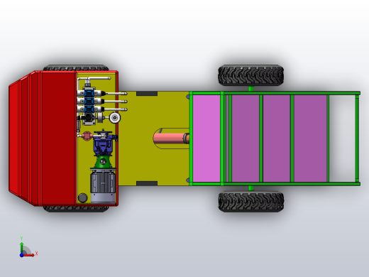 工程车辆运输车总体结构及液压系统设计（SW+CAD+说明书）前视缩略图