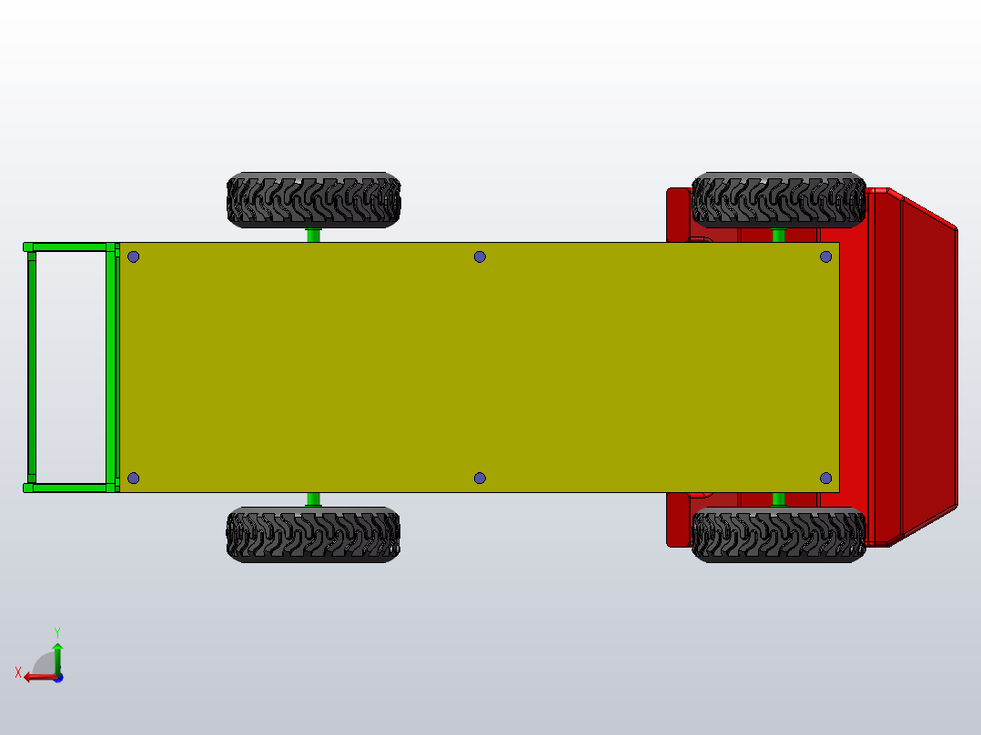 工程车辆运输车总体结构及液压系统设计（SW+CAD+说明书）后视图