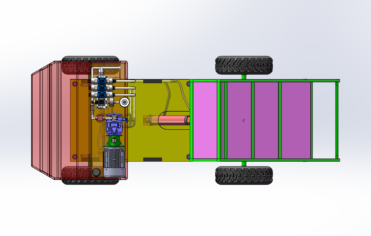 工程车辆运输车总体结构及液压系统设计（SW+CAD+说明书）