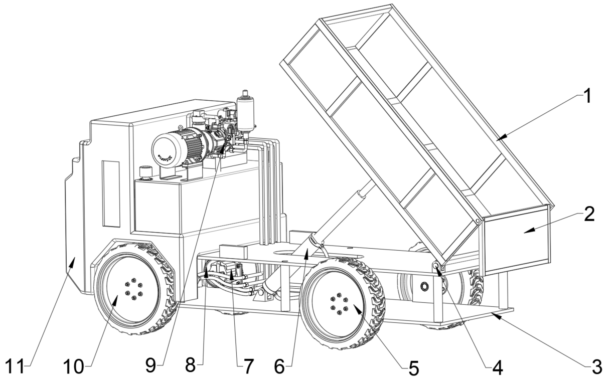 工程车辆运输车总体结构及液压系统设计（SW+CAD+说明书）