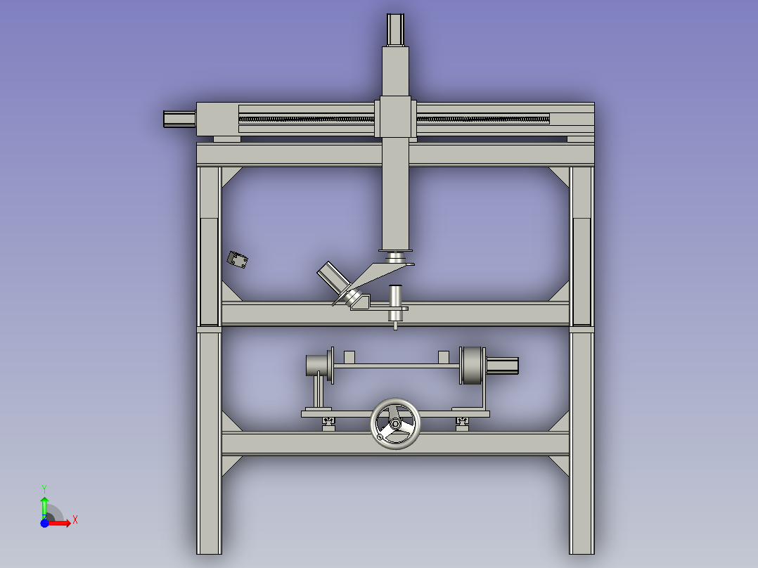 快速定位的半自动打磨机前视图