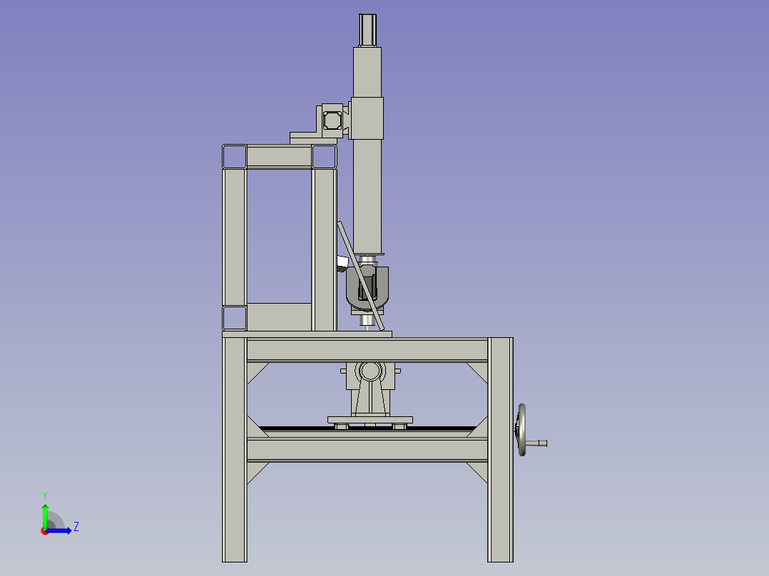 快速定位的半自动打磨机左视图