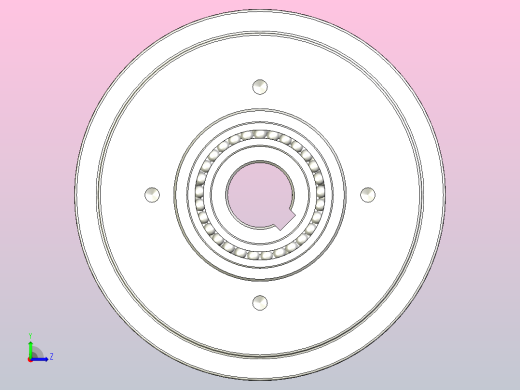 气动多片式离合器左视缩略图