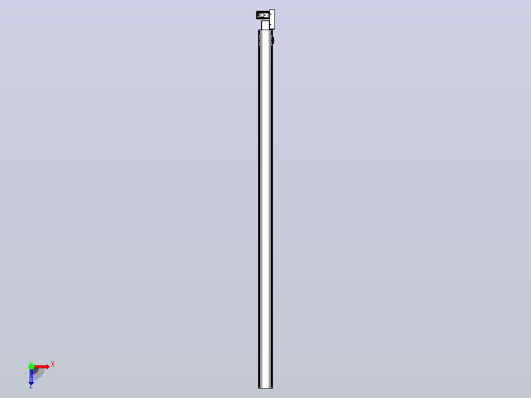 皮带直线轴半封闭可选导轨TPA-HNB-105D-90-L2500-ML-Y-P20-N3俯视图