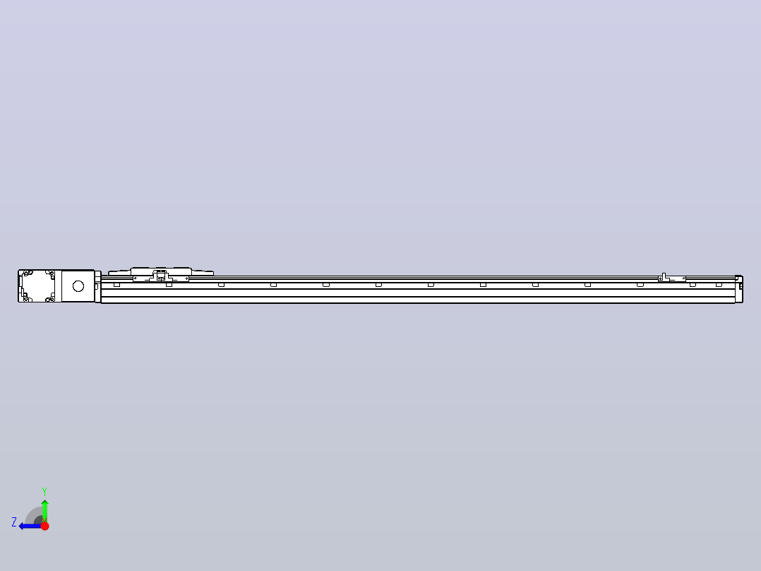 机器人皮带驱动直线轴TPA-GCB-120-P70-L950-QL-M20-N3右视图