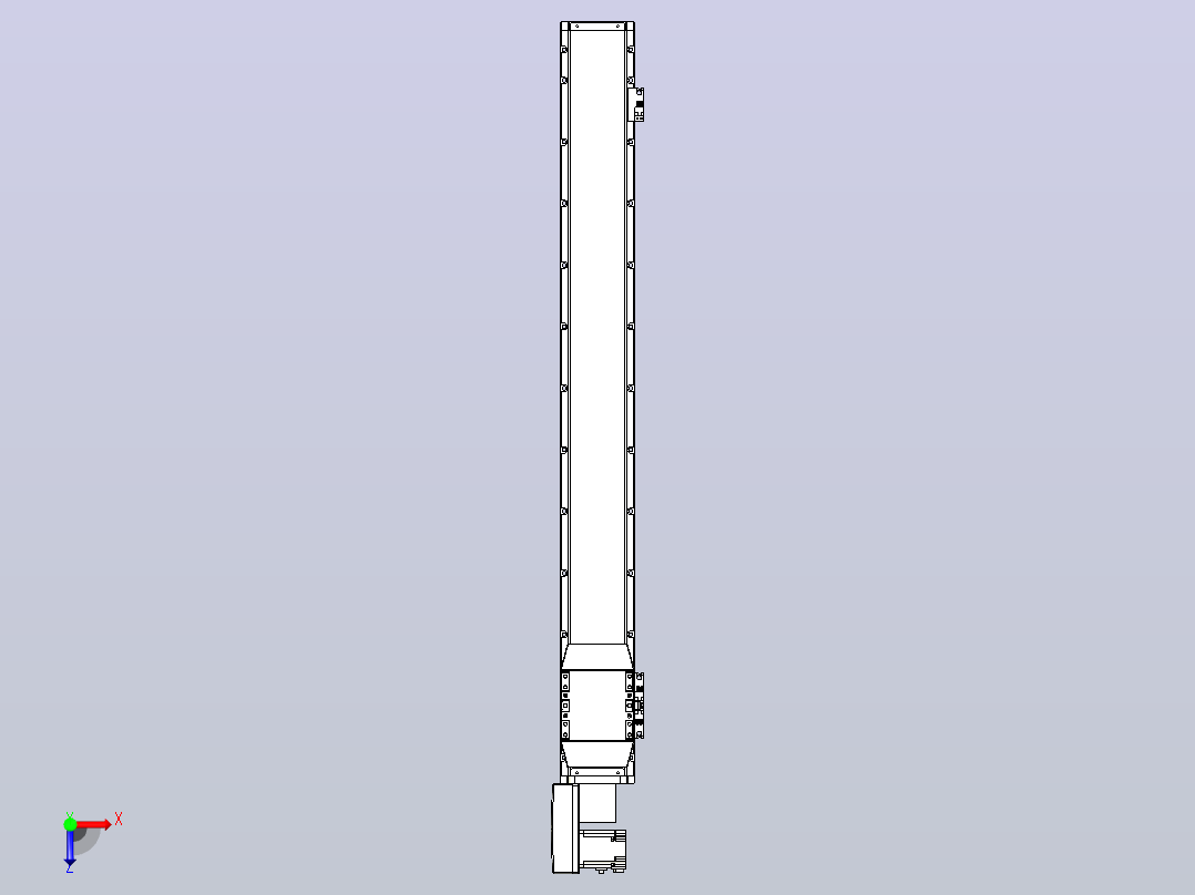 机器人皮带驱动直线轴TPA-GCB-120-P70-L950-QL-M20-N3俯视图