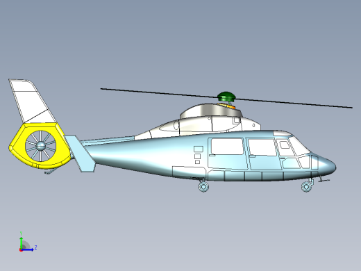 直9直升飞机CATIA V5 r21模型左视缩略图