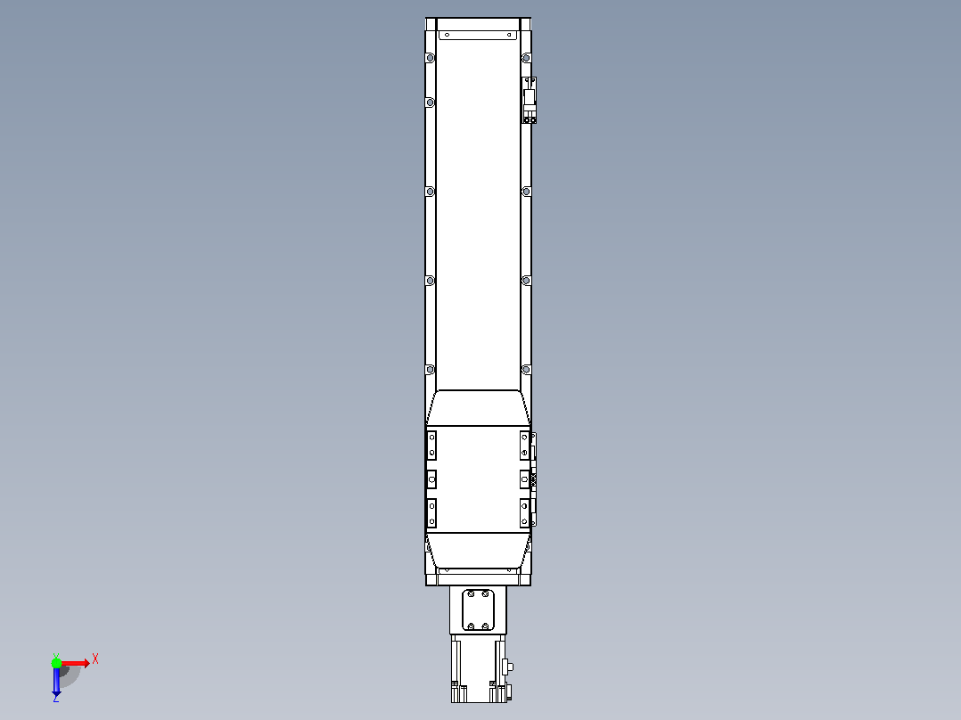 滚珠丝杠直线轴内置导轨TPA-GCR-120-1610C-L400-M-M40-N3俯视图