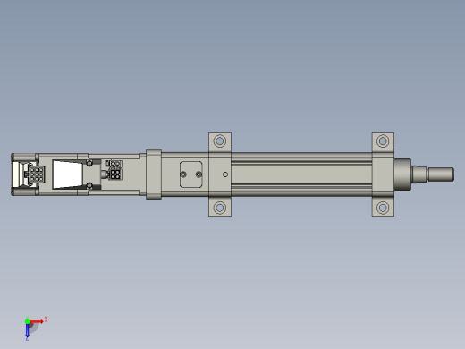 轻载电动缸TPA-ESR25-1002C-L50-M-LB-W-P10-C3俯视缩略图