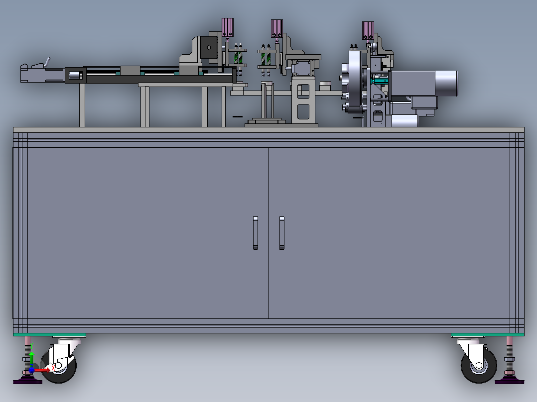 后盖组装贴合机(bom)sw17可编辑前视图