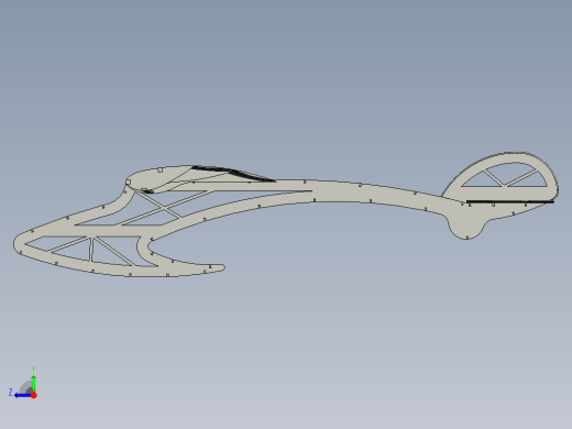 Glider Model简易滑翔机结构3D图纸 STP格式右视缩略图