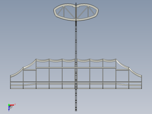 Glider Model简易滑翔机结构3D图纸 STP格式俯视缩略图