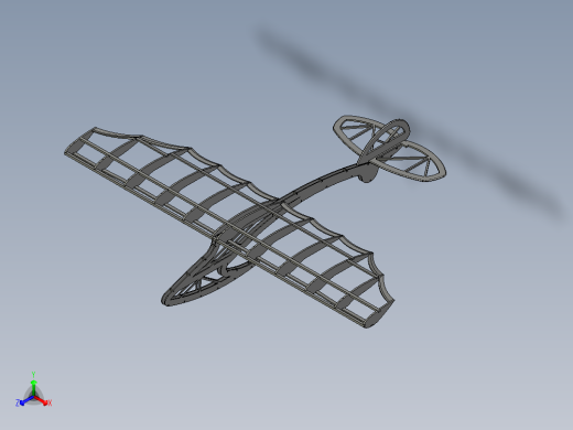 Glider Model简易滑翔机结构3D图纸 STP格式正等轴测缩略图