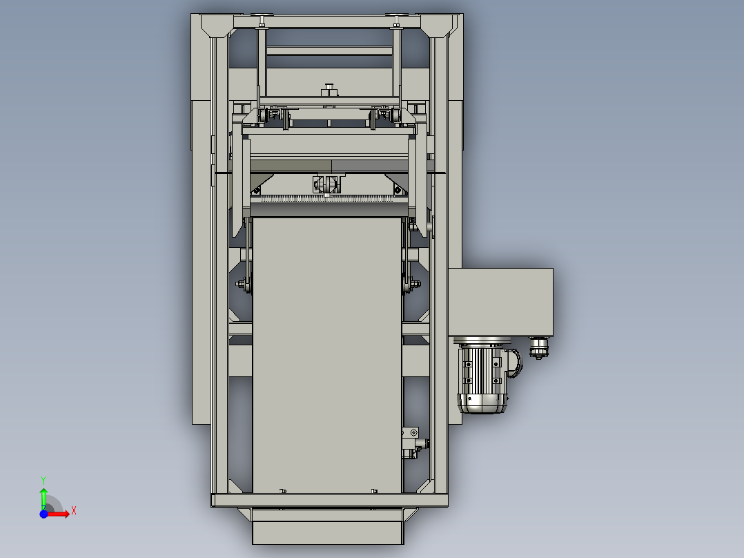 振动压力机设备3D模型前视图