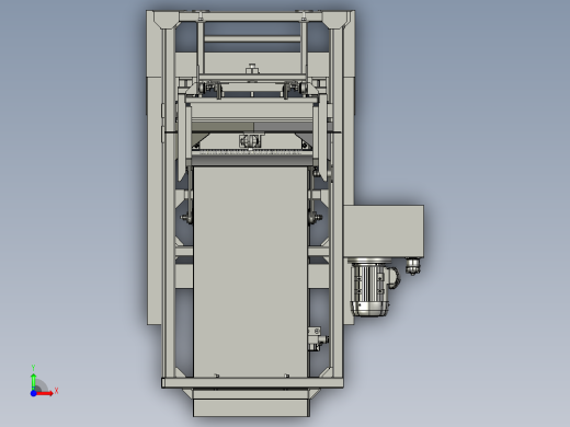 振动压力机设备3D模型前视缩略图