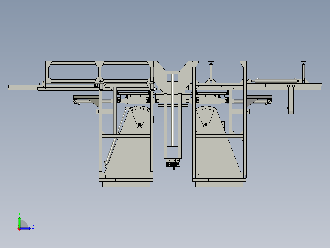 振动压力机设备3D模型左视图