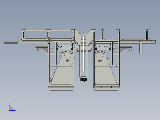 振动压力机设备3D模型左视缩略图