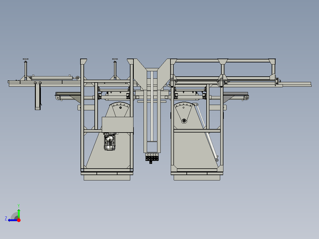 振动压力机设备3D模型右视图