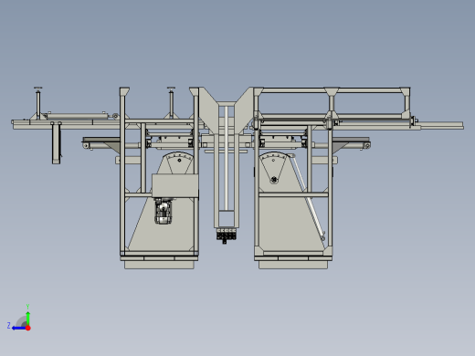 振动压力机设备3D模型右视缩略图