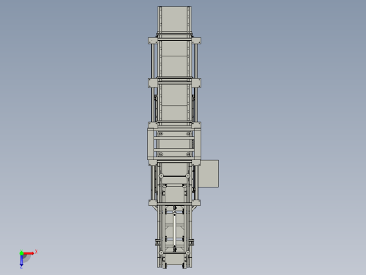 振动压力机设备3D模型俯视缩略图