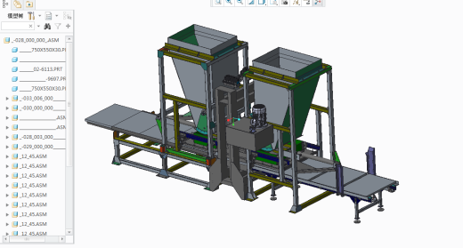 振动压力机设备3D模型缩略图