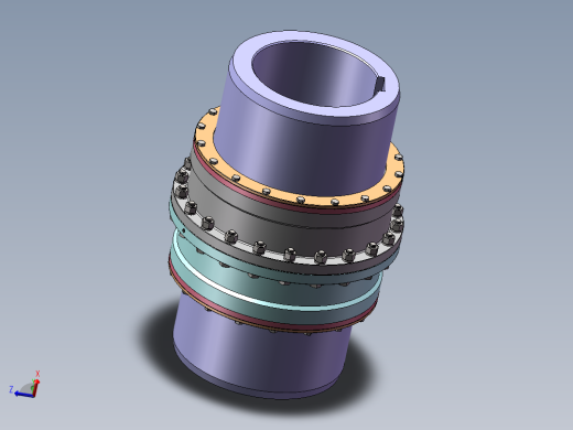 国标GIICL、GIICLZ、WGT鼓形齿式联轴器 3D图纸 机械设备3D模型