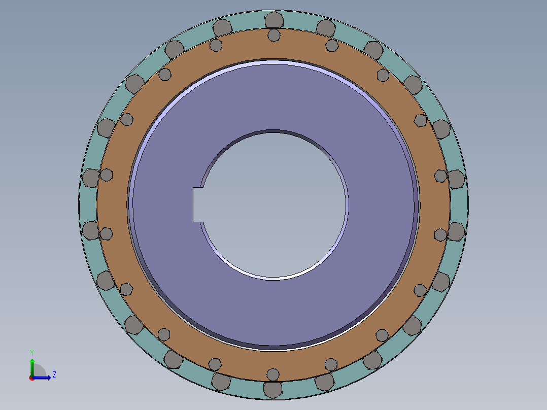 国标GIICL、GIICLZ、WGT鼓形齿式联轴器 3D图纸 机械设备3D模型左视图