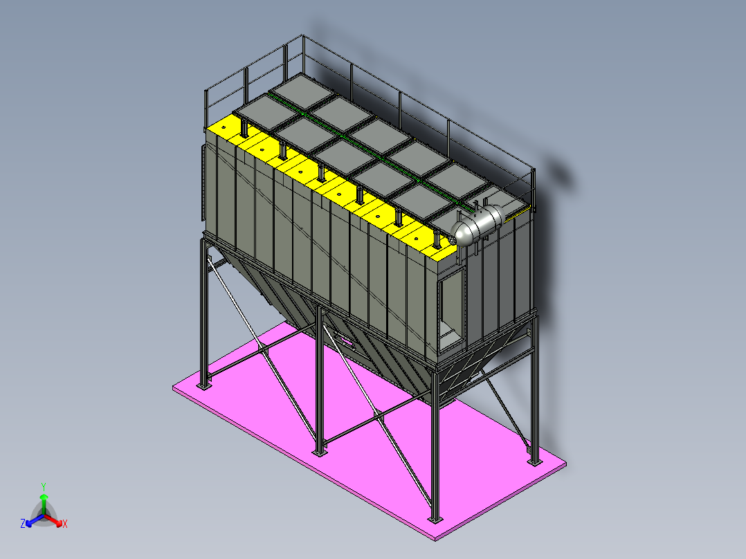 PPC96-6袋式除尘器正等轴测图