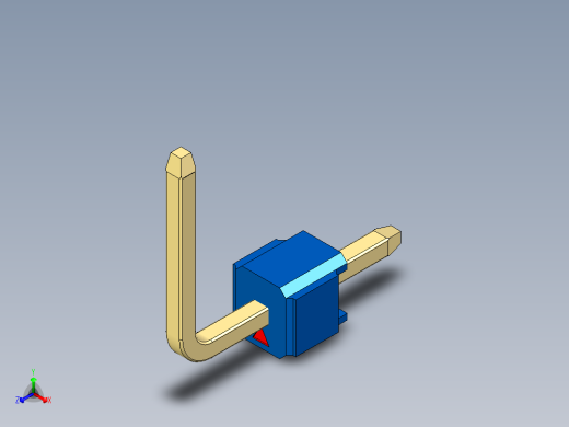 彩色公排针 100mil 2.54mm 系列-DS1022_blue_01p_100mil_TypeU_rev1.0