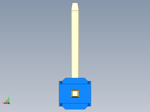 彩色公排针 100mil 2.54mm 系列-DS1022_blue_01p_100mil_TypeU_rev1.0后视缩略图