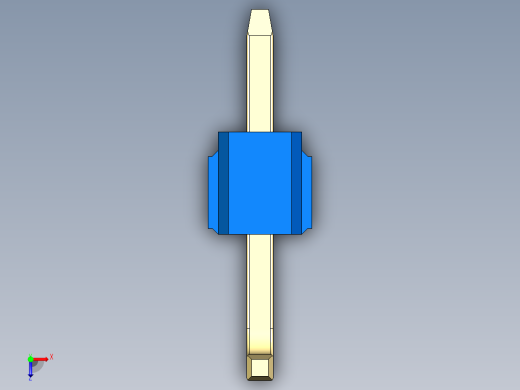 彩色公排针 100mil 2.54mm 系列-DS1022_blue_01p_100mil_TypeU_rev1.0俯视缩略图