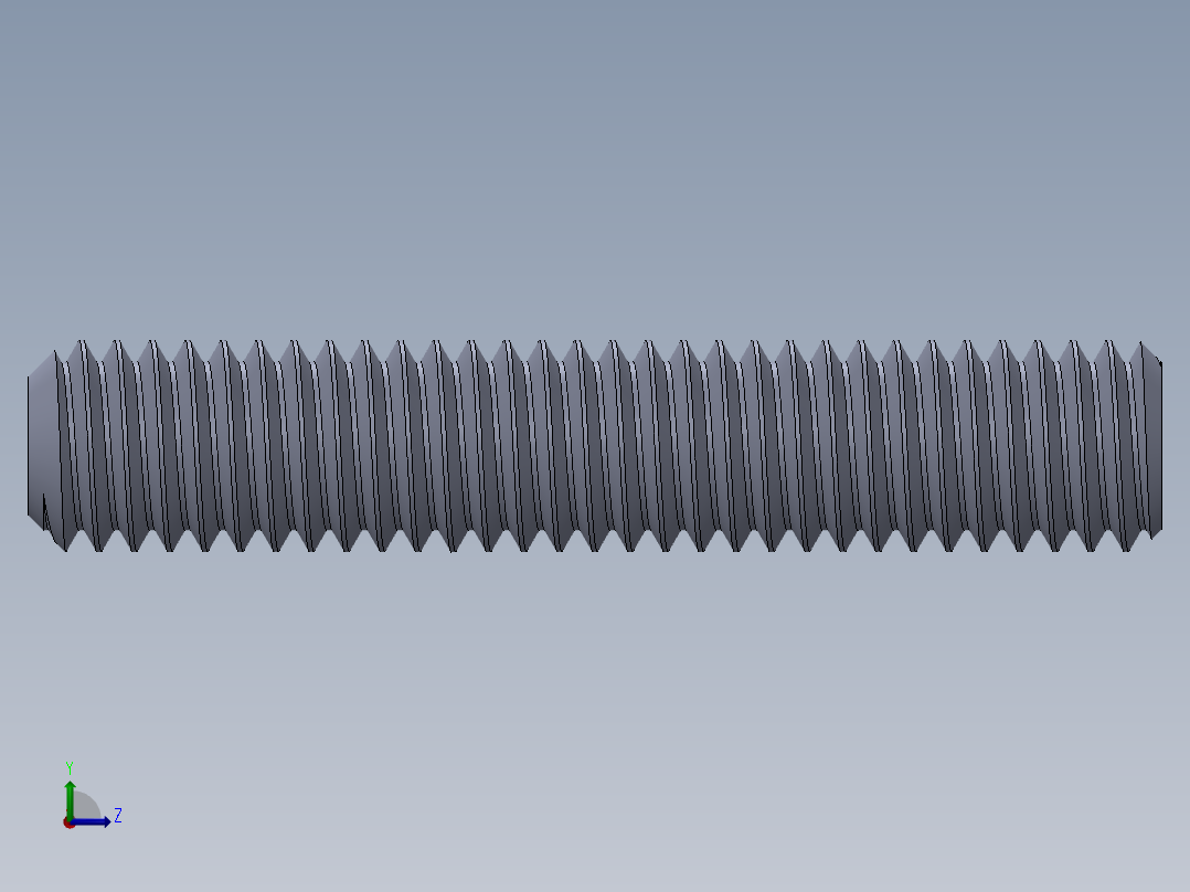 UNC 平头紧定螺钉-UNC SET SCREW 0.375 x2.000.SLDPRT左视图