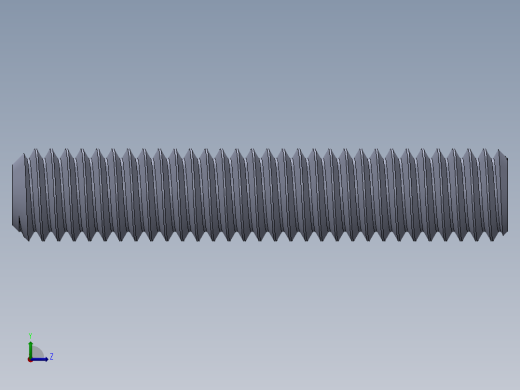 UNC 平头紧定螺钉-UNC SET SCREW 0.375 x2.000.SLDPRT左视缩略图
