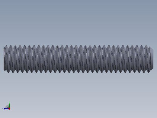 UNC 平头紧定螺钉-UNC SET SCREW 0.375 x2.000.SLDPRT右视缩略图
