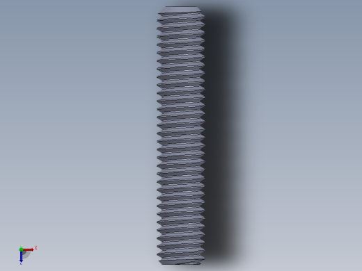 UNC 平头紧定螺钉-UNC SET SCREW 0.375 x2.000.SLDPRT俯视缩略图