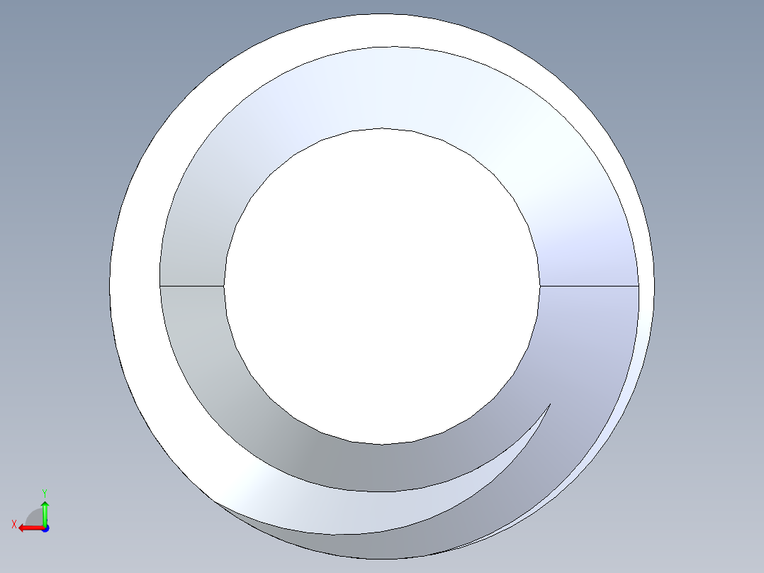 UNC 平头紧定螺钉-UNC SET SCREW 0.250 x0.750.STEP后视图