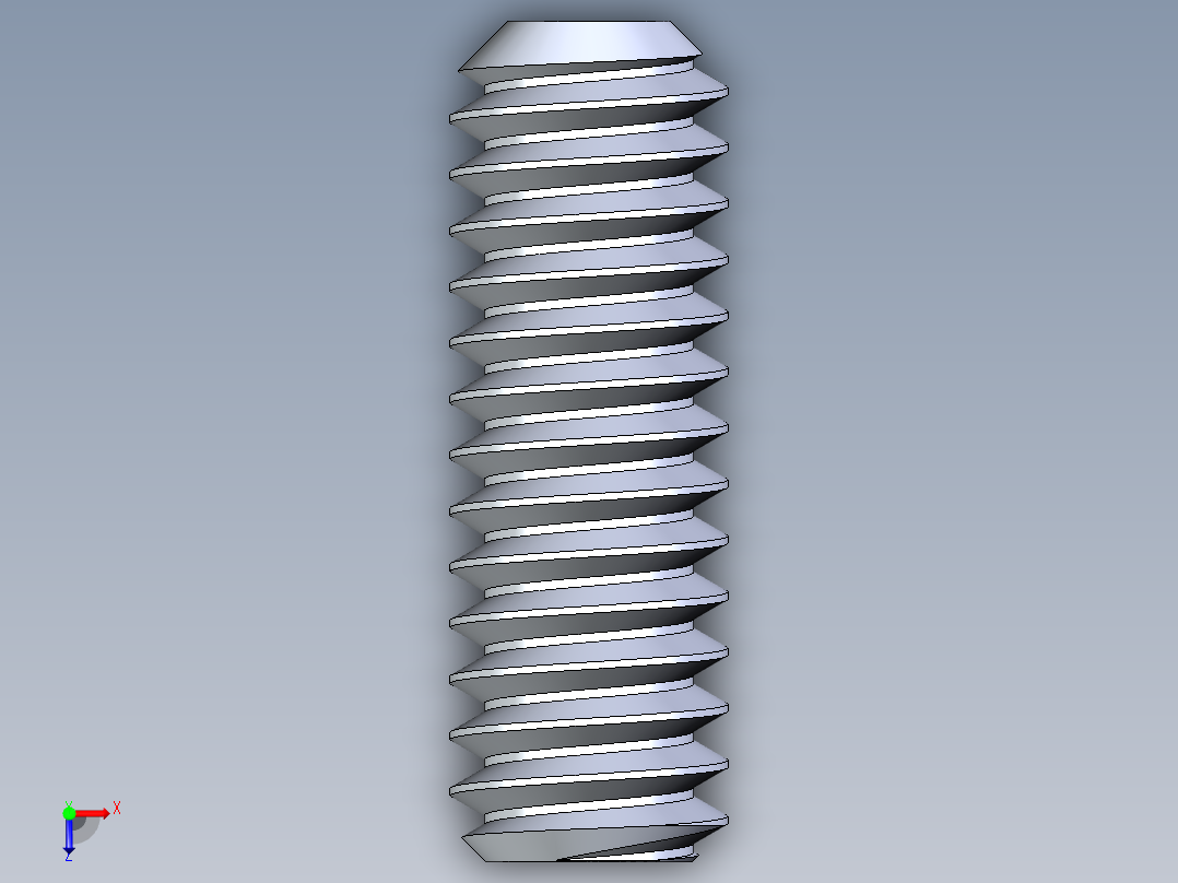 UNC 平头紧定螺钉-UNC SET SCREW 0.250 x0.750.STEP俯视图