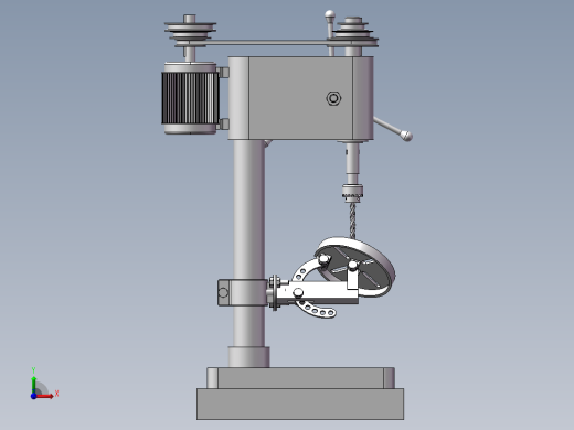 可调钻床5轴前视缩略图