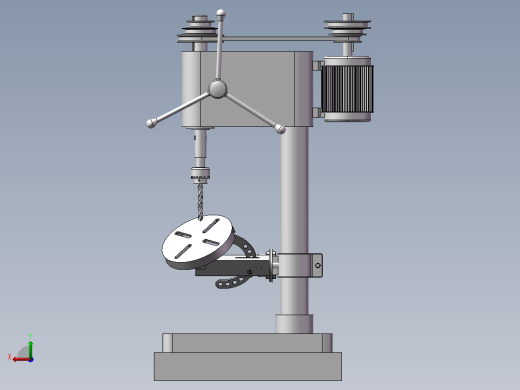 可调钻床5轴后视缩略图