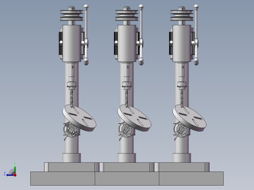 可调钻床5轴右视缩略图