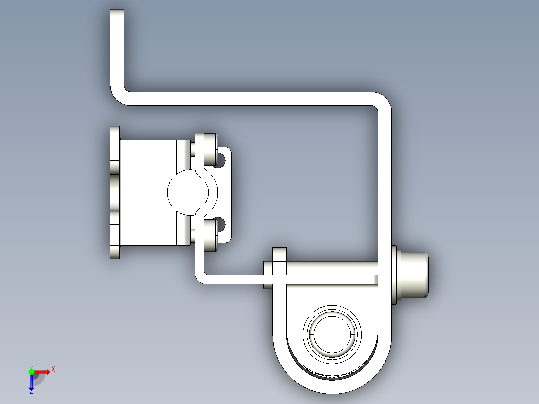 基恩士SL-JB71_side-mount_kc图纸模型俯视图
