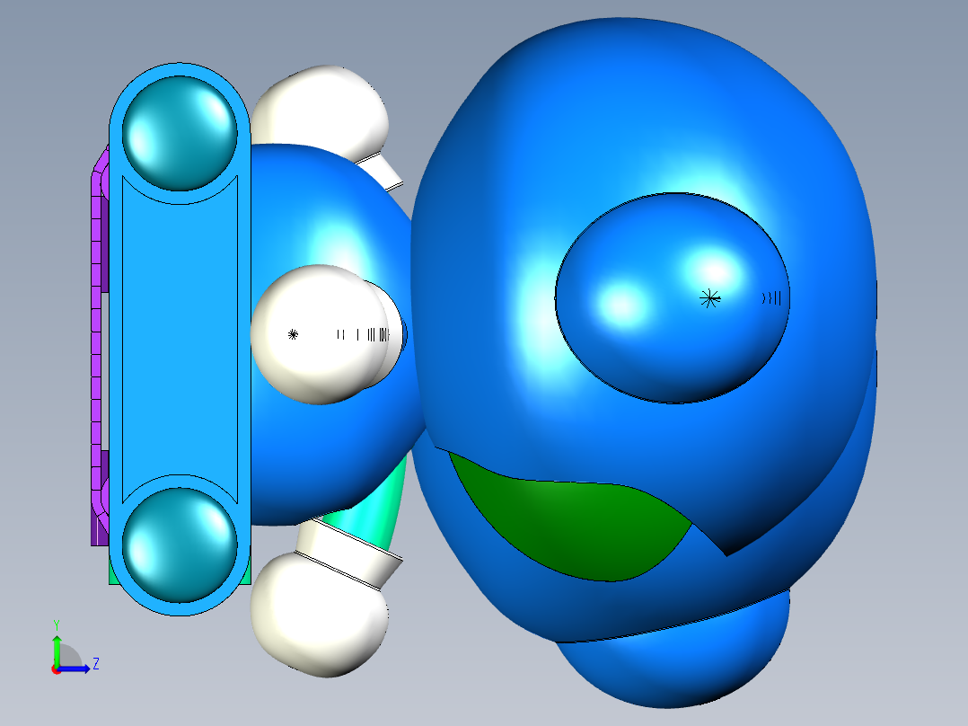 皮蛋娃娃（看护公仔）创意设计左视图