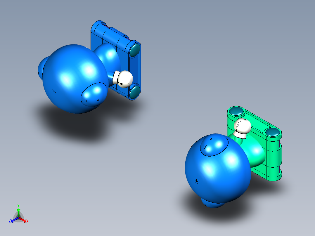 皮蛋娃娃（看护公仔）创意设计正等轴测图