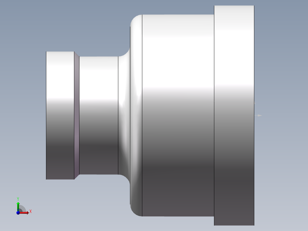 管箍-异径有边 DN40-DN20前视图